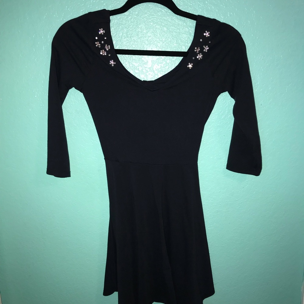 Navy blue skater dress